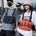 Vest Me |Waterproof Non-Bullet-proof Streetwear Bags With Chain Chest Bag Rig Street Vest Waist Pack