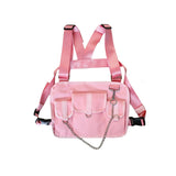 Vest Me |Waterproof Non-Bullet-proof Streetwear Bags With Chain Chest Bag Rig Street Vest Waist Pack