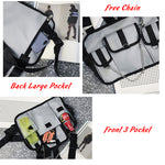 Vest Me |Waterproof Non-Bullet-proof Streetwear Bags With Chain Chest Bag Rig Street Vest Waist Pack