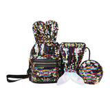 Sequin 3pcs set |Shining Sequins Backpacks Travel Large Capacity Bags Glitter Rucksack Party School Bags Bagpack