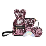 Sequin 3pcs set |Shining Sequins Backpacks Travel Large Capacity Bags Glitter Rucksack Party School Bags Bagpack