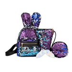 Sequin 3pcs set |Shining Sequins Backpacks Travel Large Capacity Bags Glitter Rucksack Party School Bags Bagpack