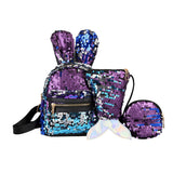 Sequin 3pcs set |Shining Sequins Backpacks Travel Large Capacity Bags Glitter Rucksack Party School Bags Bagpack