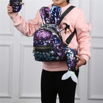 Sequin 3pcs set |Shining Sequins Backpacks Travel Large Capacity Bags Glitter Rucksack Party School Bags Bagpack
