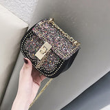 Baby Glitz | Crystal Shoulder Messenger Bags Mini Glitter Handbag Purse Birthday Gift Princess Evening Party Bag