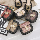 Baby Glitz | Crystal Shoulder Messenger Bags Mini Glitter Handbag Purse Birthday Gift Princess Evening Party Bag