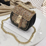 Baby Glitz | Crystal Shoulder Messenger Bags Mini Glitter Handbag Purse Birthday Gift Princess Evening Party Bag
