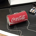 Coke Soda Cola | Diamonds Shoulder Bags Designer Cola Can Shape Chains Crossbody Bags Chic Evening Clutch Purse