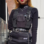 Vest Up |Fashion non-Bullet-proof Streetwear Vest Chest Bag Functional Waistcoat Tactical Black Chest Rig Bags