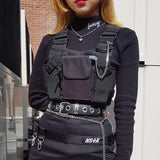 Vest Up |Fashion non-Bullet-proof Streetwear Vest Chest Bag Functional Waistcoat Tactical Black Chest Rig Bags
