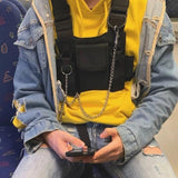 Vest Up |Fashion non-Bullet-proof Streetwear Vest Chest Bag Functional Waistcoat Tactical Black Chest Rig Bags