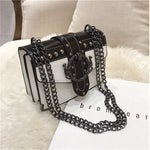 Retro Treasure |Leather Shoulder Chain Messenger Crossbody Bag Satchel Tote Purse Casual Travel Bag