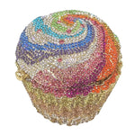 THINKTHENDO Cupcake Glitter Clutch Evening Shoulder Bags Wedding Party Bridal Mini Handbag Purse for Women Girls