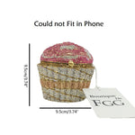 THINKTHENDO Cupcake Glitter Clutch Evening Shoulder Bags Wedding Party Bridal Mini Handbag Purse for Women Girls