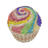 THINKTHENDO Cupcake Glitter Clutch Evening Shoulder Bags Wedding Party Bridal Mini Handbag Purse for Women Girls