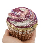 THINKTHENDO Cupcake Glitter Clutch Evening Shoulder Bags Wedding Party Bridal Mini Handbag Purse for Women Girls