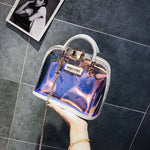 NEON Min Min |Transparent Clear Shoulder PVC Jelly Small Shell Laser Holographic