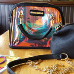 NEON Min Min |Transparent Clear Shoulder PVC Jelly Small Shell Laser Holographic