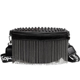 Chain Me | Punk Rivet Waist Bags Tassel Cool Fanny Pack Leather Chest Belt Bags Crossbody Shoulder Phone Money Bum Hip Purse