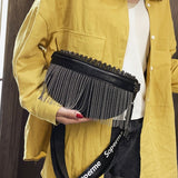 Chain Me | Punk Rivet Waist Bags Tassel Cool Fanny Pack Leather Chest Belt Bags Crossbody Shoulder Phone Money Bum Hip Purse