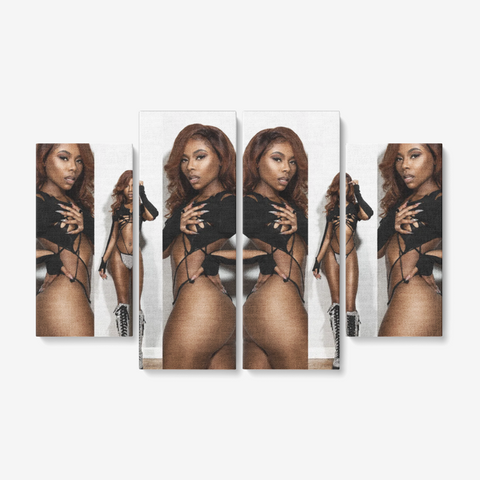 4 Piece Canvas Wall Art for Living Room -  4x12"x32