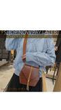 Retro Croc |Small Square Paisley Portable Wild Shoulder Bag Messenger Handbag Leather Purse